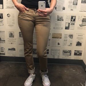 Khaki skinny pants